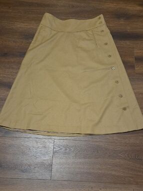 Talbots tan Skirt button down NWT size 14